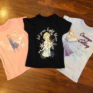 Frozen Elsa Anna 3T Girls Shirts Lot NWT